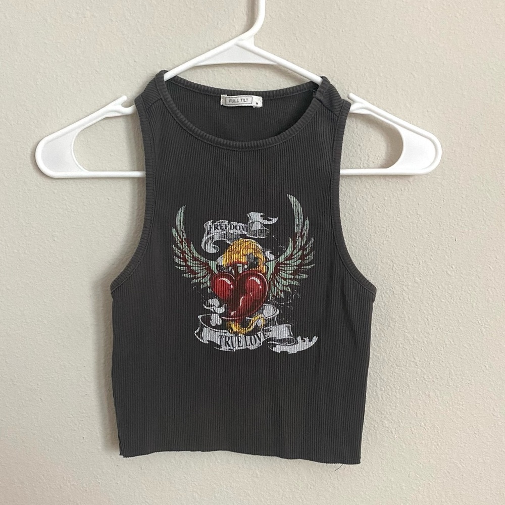 Y2K Cropped Graphic Tank